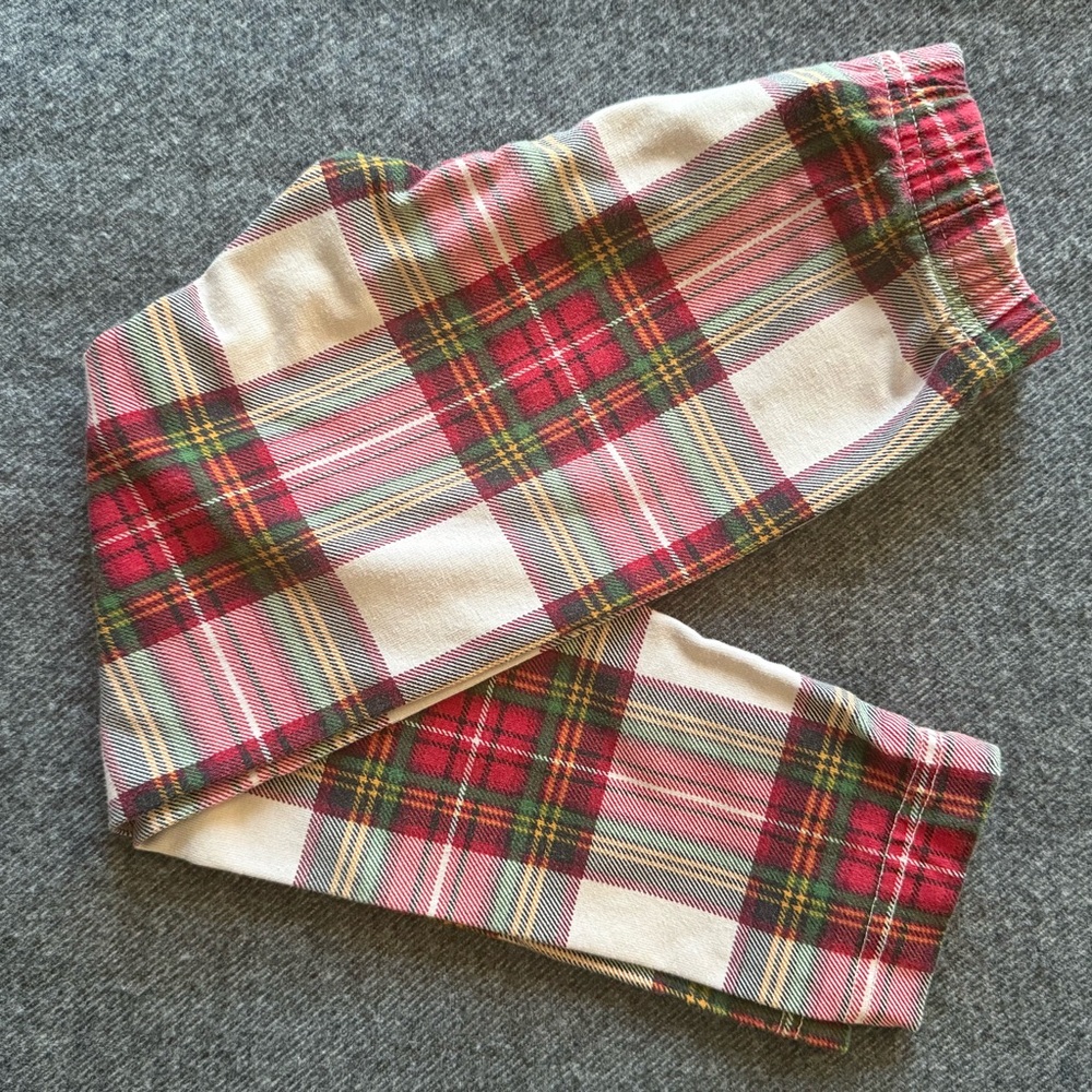 Hanna Andersson Plaid Leggings - Red, Green, Cream